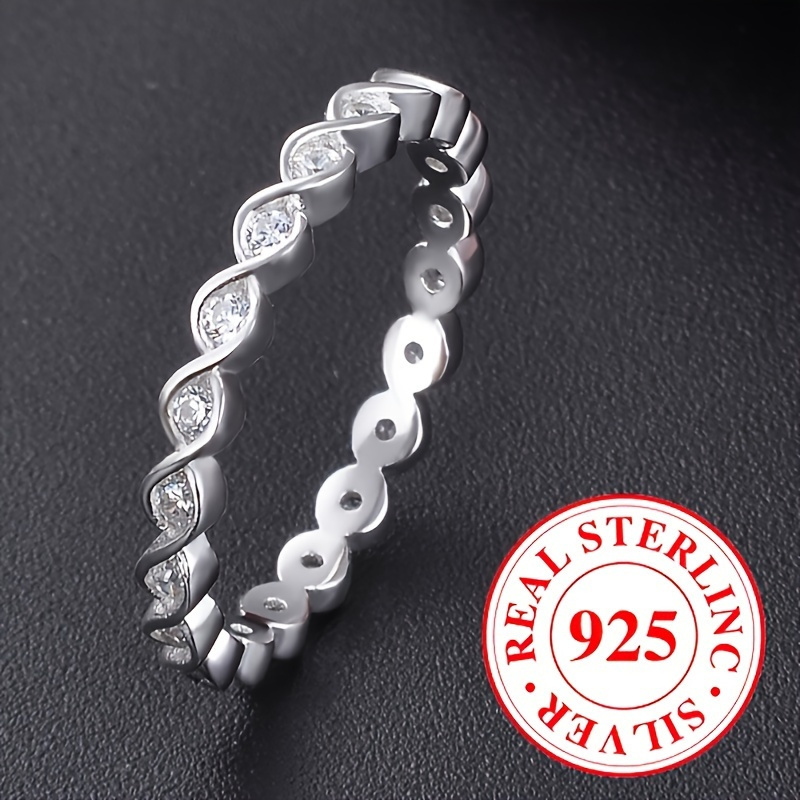 925 Sterling Silver Eternal Ring with Zirconia Women's Gift